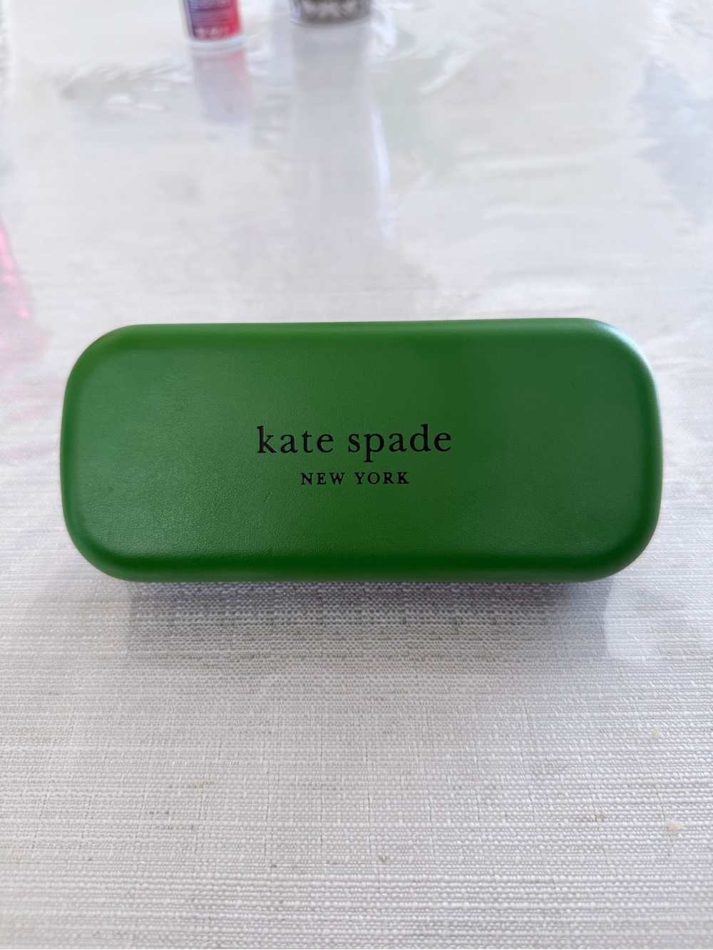 kate spade Green and Black Eyeglass Case with polka dot cloth - Picture 7 of 8